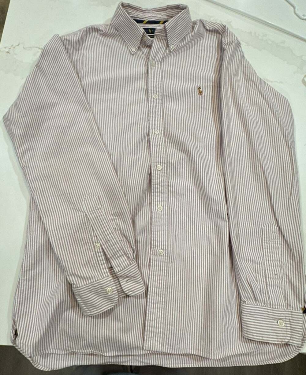 Ralph Lauren Custom Fit Red and White Striped